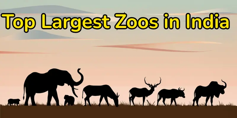 Top 10 largest zoos in India. 