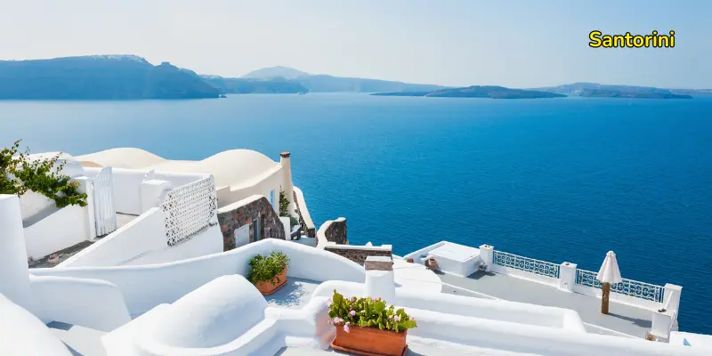 Romantic view in santorini