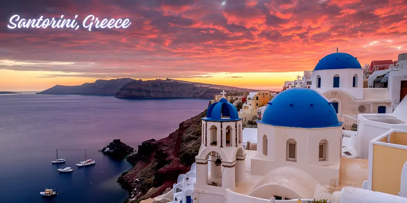 Santorini in greece image